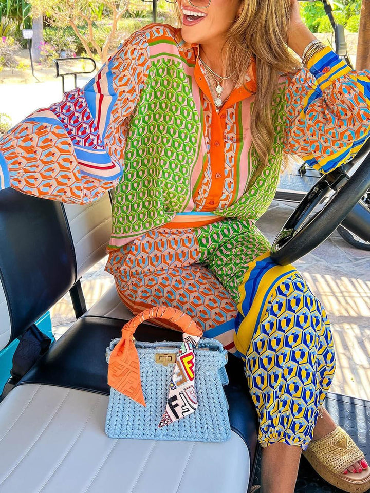 Anneliese | Unikali Colorata blusa su tropiniu įvaizdžiu