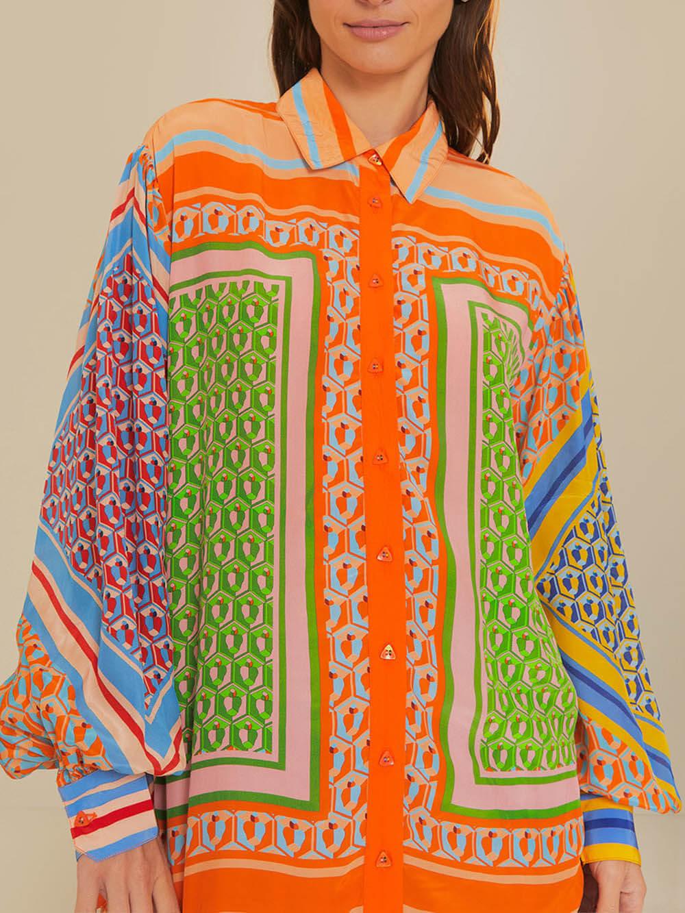 Anneliese | Unikali Colorata blusa su tropiniu įvaizdžiu