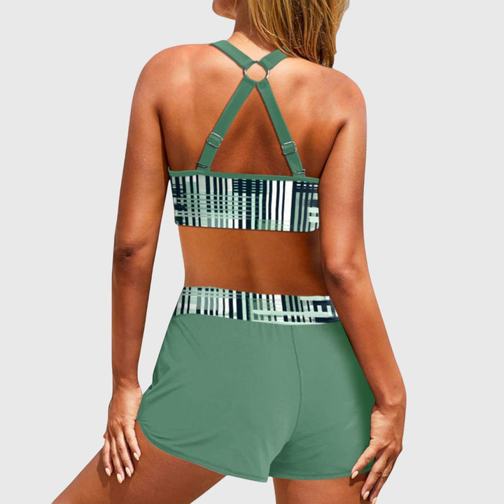 Aukšto Juosmens Raukšlėtas Bikini