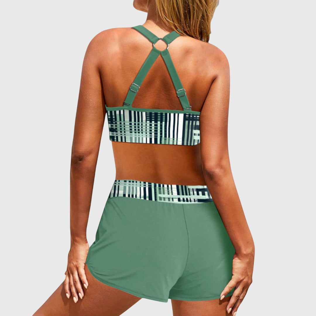 Charlotte | Dryžuotas aukšto liemens bikini