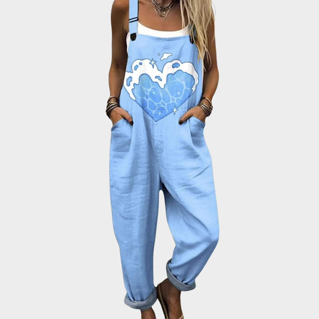 Patogus raštuotas jumpsuit