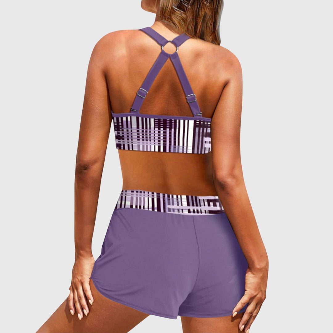 Charlotte | Dryžuotas aukšto liemens bikini