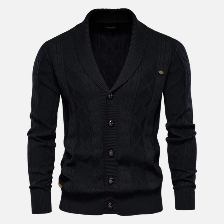 Argyle Pattern Soft Cardigan