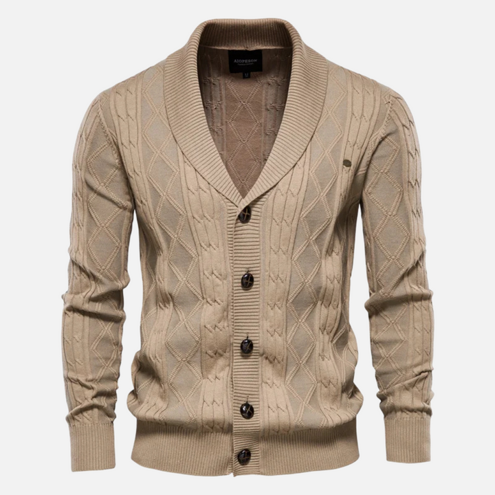 Argyle Pattern Soft Cardigan