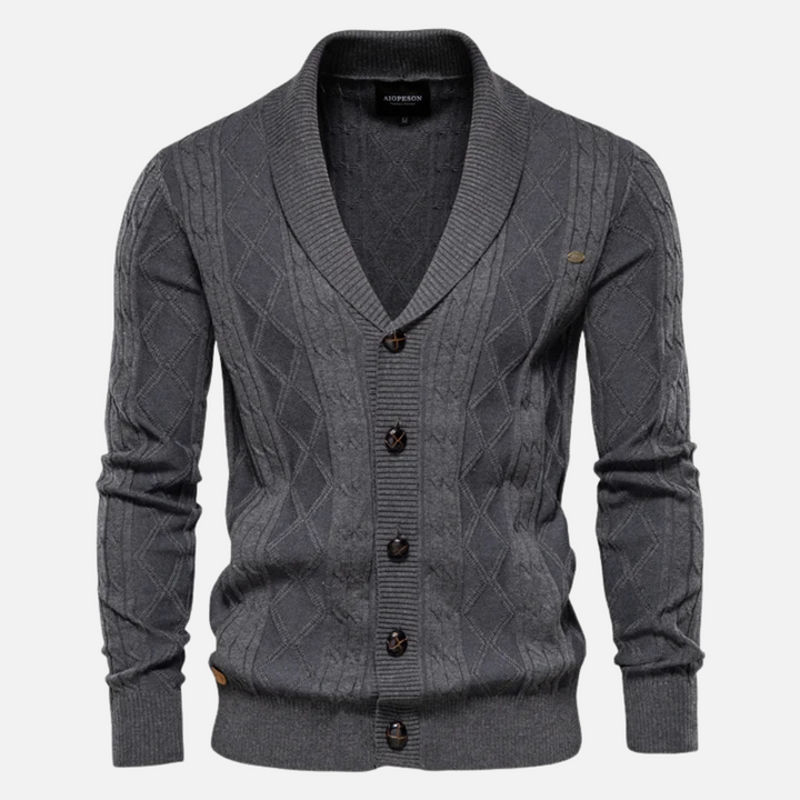 Argyle Pattern Soft Cardigan