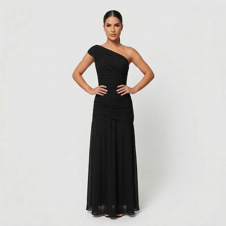 Elegantiška Ilga Suknelė (Juoda)