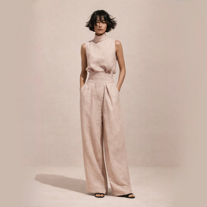 Elegantiškas Jumpsuit'as su Aukštu Liemeniu